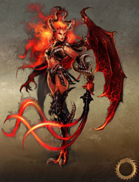 Might & Magic: Heroes 6 Temptress is the upgraded Succubus Inferno artwork